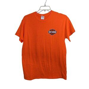 Harley-Davidson Brandt's I-69 Orange‎ T-Shirt Medium 100% Cotton